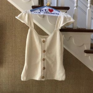 Anthropologie Size Small White Knit Top
